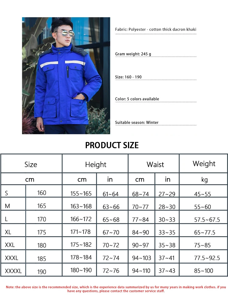Odpinana zimowa kurtka robocza parka termiczna odblaskowa kombinezon roboczy magazynowy na zewnątrz średniej długości chroniąca przed zimnem kombinezon roboczy