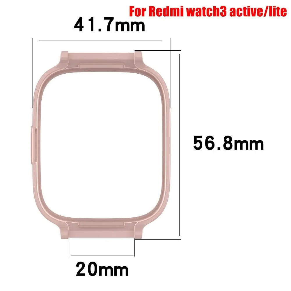 PC Watch Protective Case Hollowed Out with 20MM Strap Interface Watch Case for Redmi Watch3 /Watch3 Active/Watch3 lite