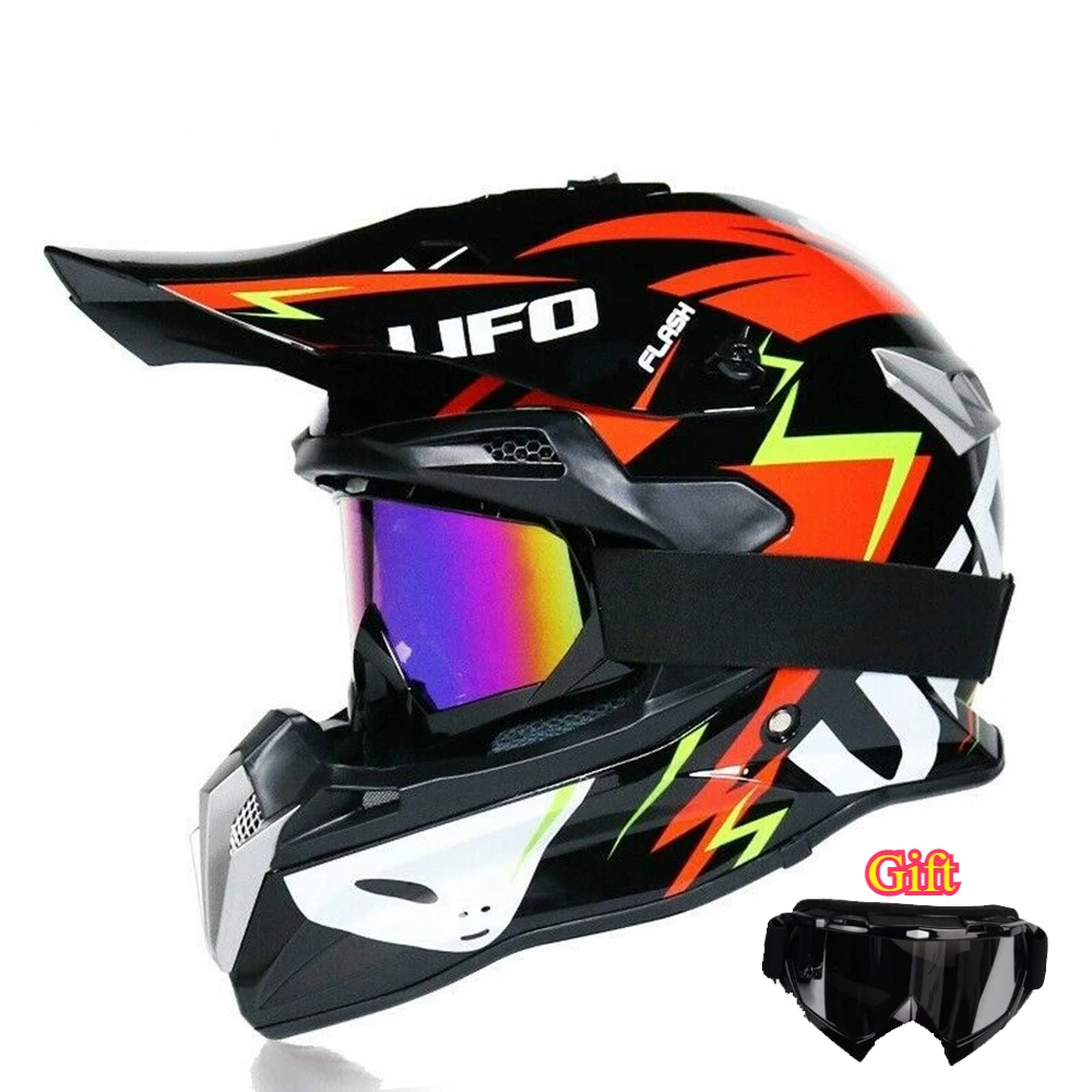 Casco de motocicleta bicicleta cuesta abajo Capacete ATV Casco cruzado con gafas Montaña Casco de Rally Casco Motocross Capacete