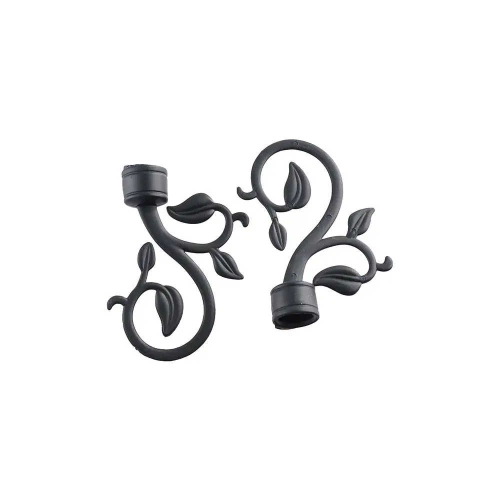 22mm Ends Heads Curtain Pole Finials ABS Material Strong Roman Rod Imitation Iron Unique Shape Curtain Decorative - view 2