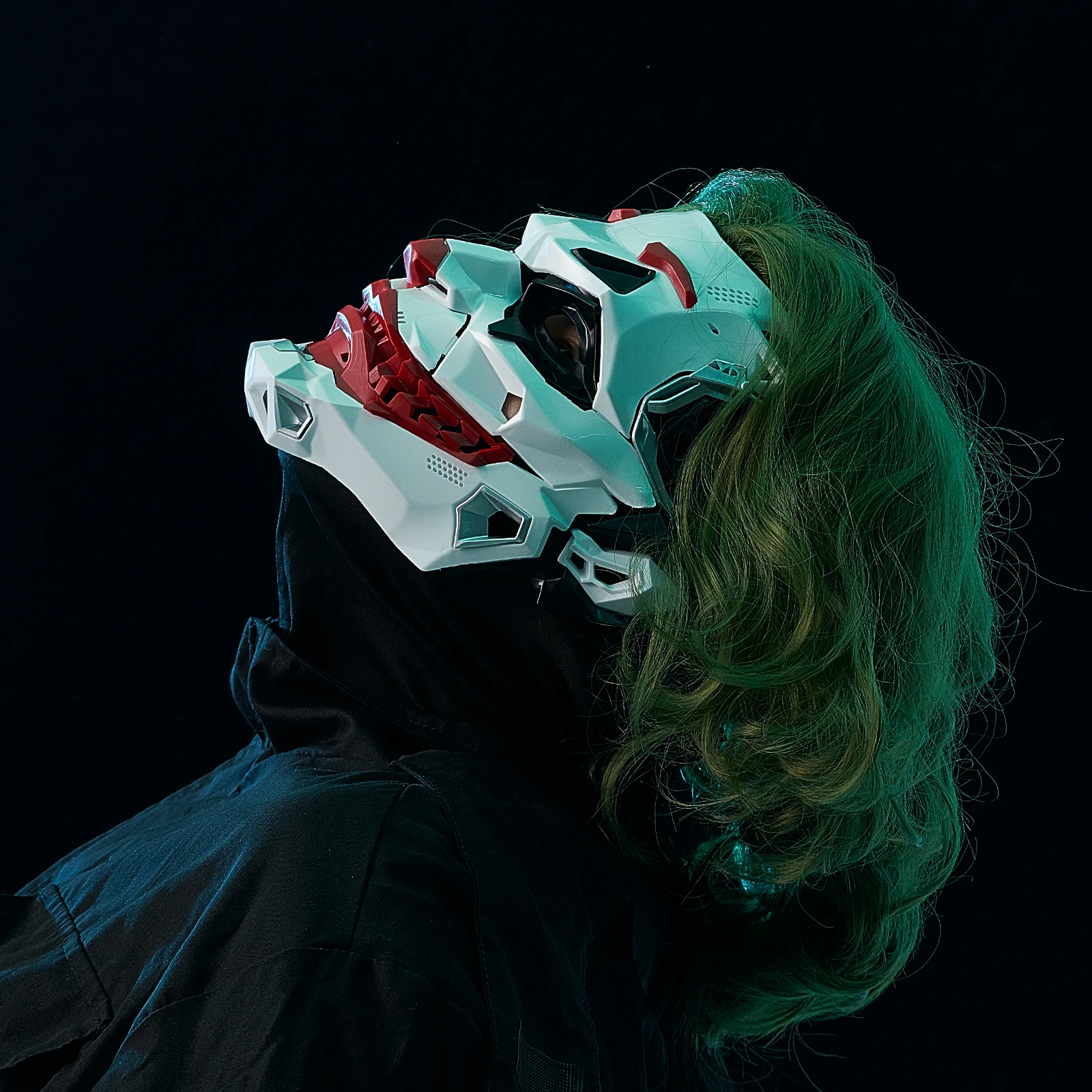 Cyberpunk Masks with Clown Braids Cosplay Clown Costume Party Props Halloween Anime Role-Playing Gifts Toys for Adults