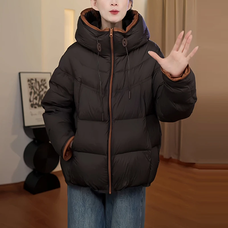 

Женское хлопковое пальто Thiened на осень-зиму, модное, оверсайз, длинное, на молнии, стандартной длины