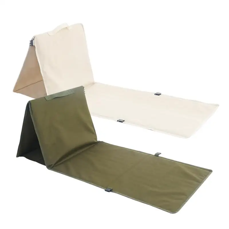 

Reclining Beach Mat Beach Chair Mat Waterproof Stable Lightweight Tanning Chair Foldable Backrest Lounge For Camping Sunbathing