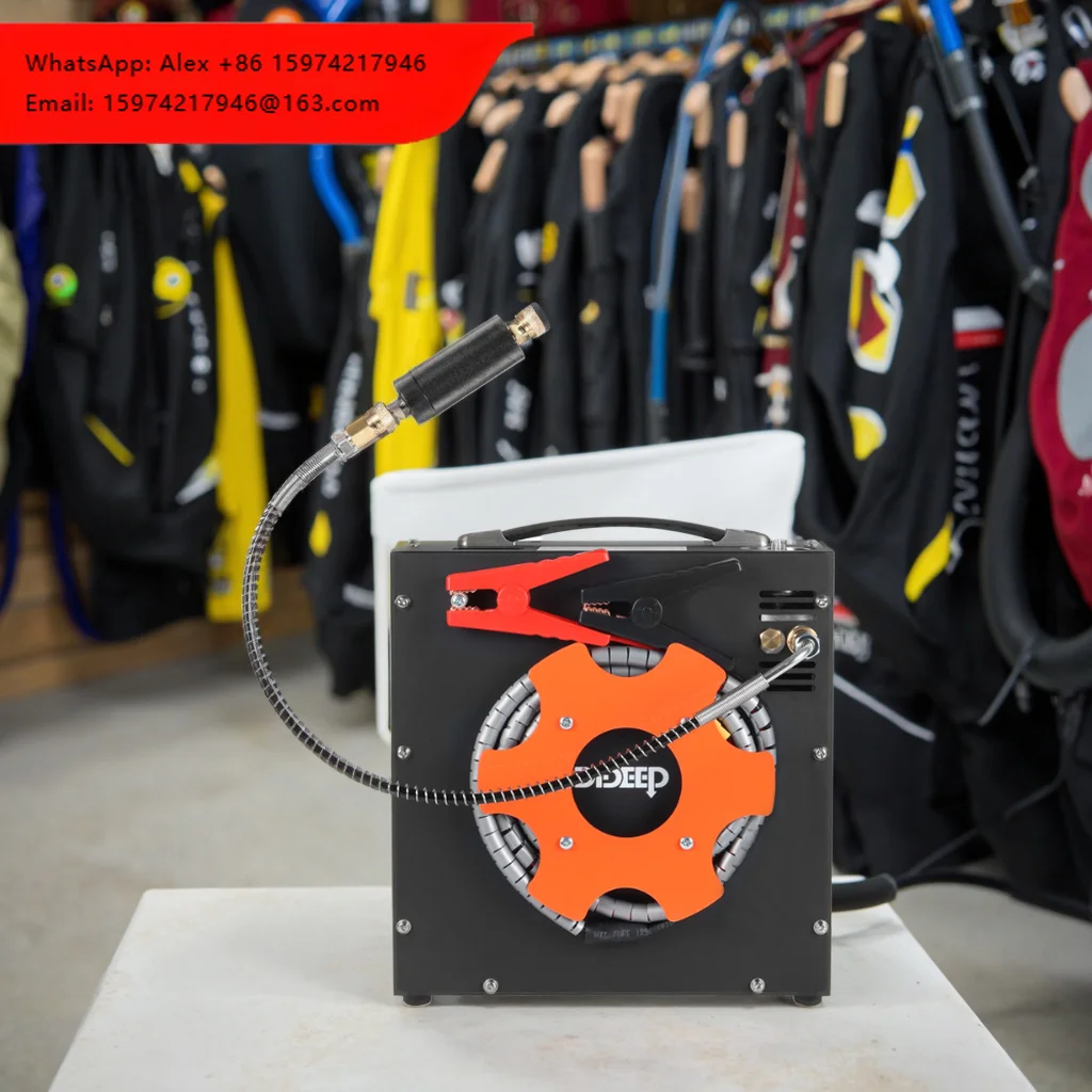 High Quality Aluminum Copper For Dive Tank Air Refill Compressor Adjustable Fashion Diving Equipment DC 12/AC 110-220V