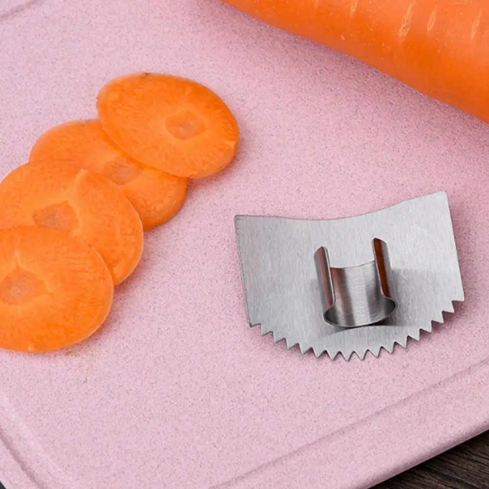 Stainless Steel Vegetable Cutting Finger Guard Anti-cut Protecter Safely Tools Guard Vegetable Gadgets Fruit Hand Kitchen F C1X6