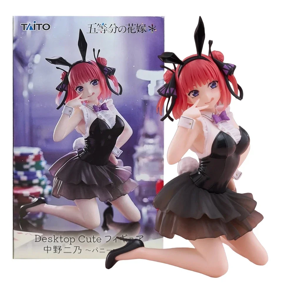 Figura de 13 cm de la serie de anime «Las quintupletas», Nakano Nino, estilo de conejita, para decorar escritorios, modelo de acción, muñeca, juguete.