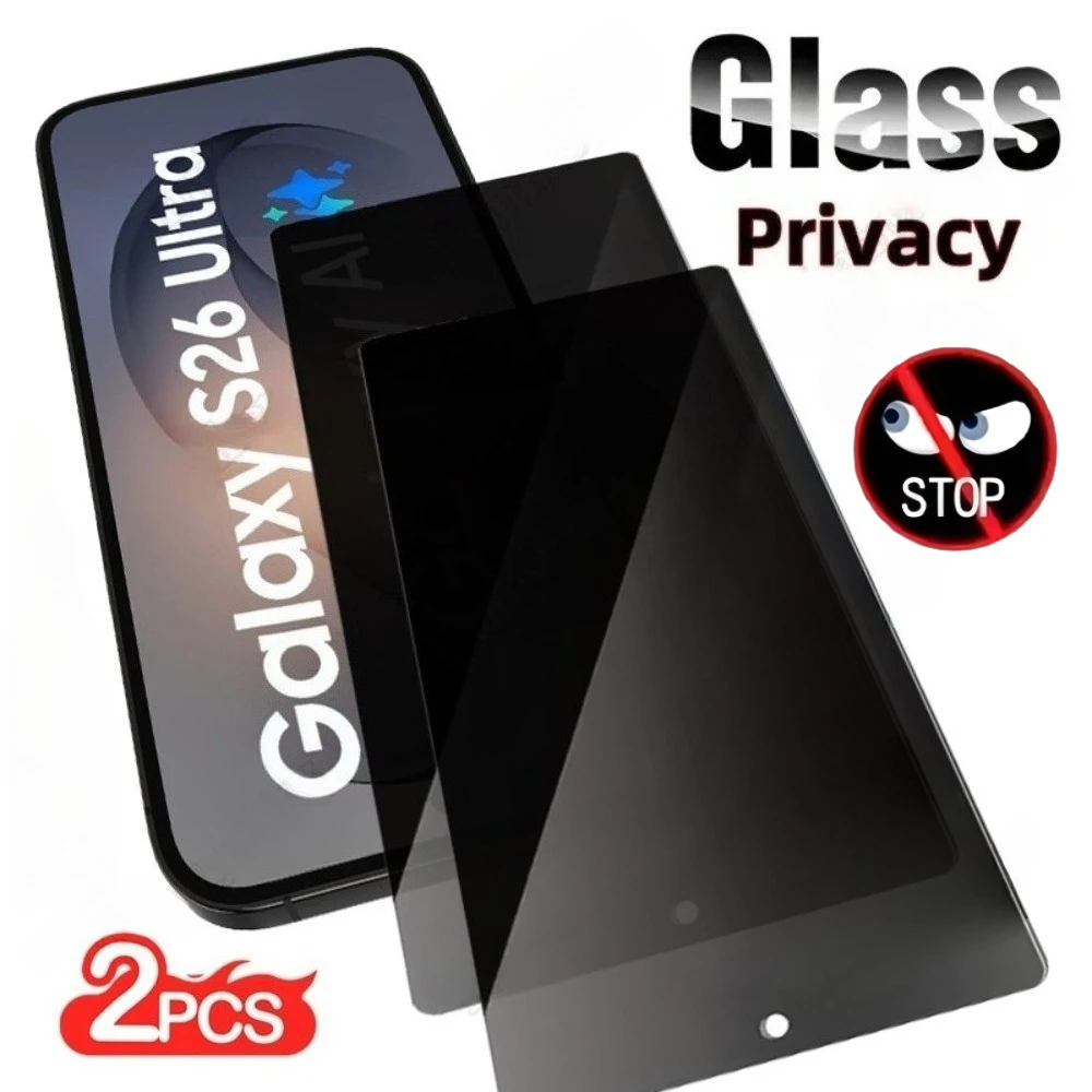 

2Pcs Anti Spy Tempered glass for Samsung Galaxy S26 S25 S24 Ultra S23 S22 S21 S20 Plus S25 S24 FE Full Cover Screen Protector
