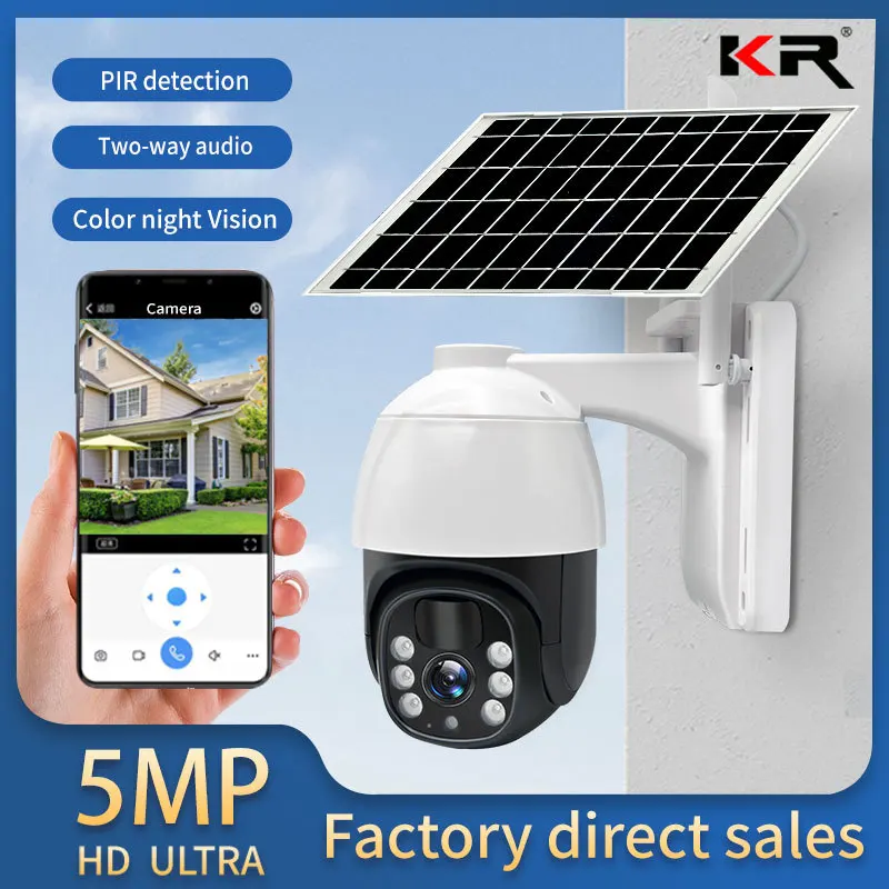 4G Sim Card Camera Battery Power Mini Solar Panel Security Surveillance Wifi Camera 10000mAh IP66 Wireless Tracking Solar CCTV