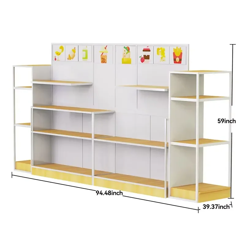 New Arrivals: Custom-sized plastic and metal bakery supermarket display stands with adjustable shelves for bread and