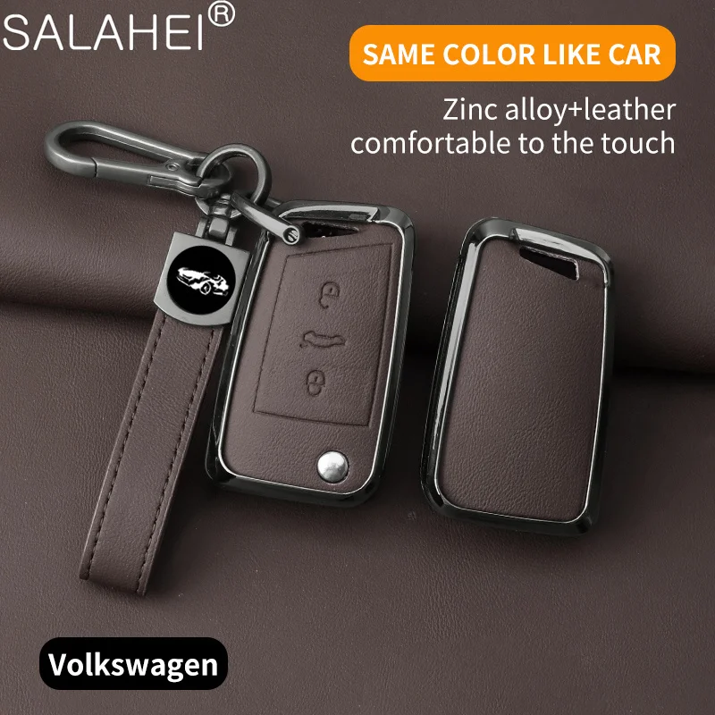 Car Key Case Cover Shell For VW Volkswagen Golf 7 MK7 Tiguan MK2 For SEAT Ateca Leon FR 2 Ibiza For Skoda Octavia Accessories