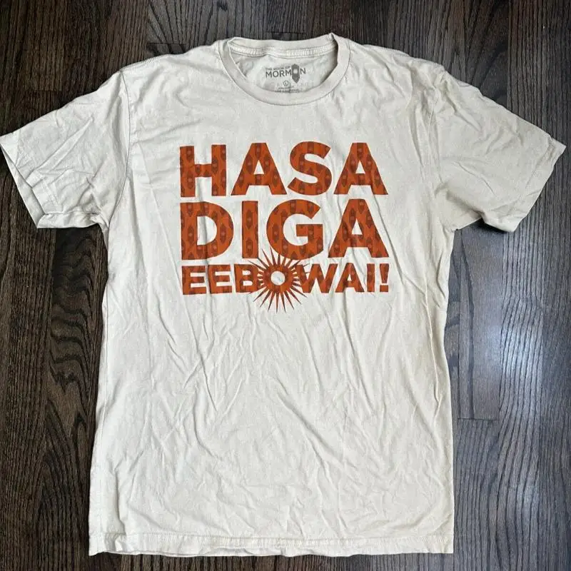 Book of Mormon Broadway Musical Touring Show T-Shirt/Tee Hasa Size L