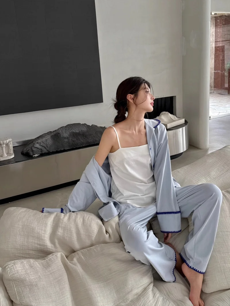 

Pajama Sets Fluffy Women Summer Collar Festival Lovely Elegant Retro Bamboo Set Homewear Daily Sleeping Comfortable Cool Thin OL