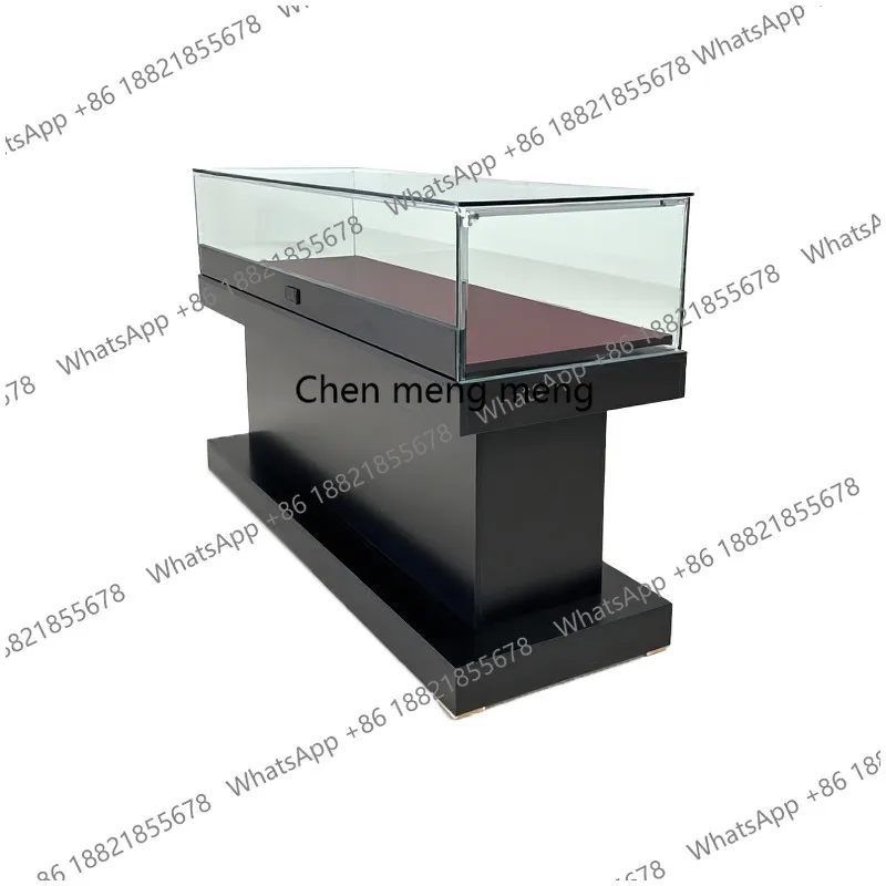 Modern High-end Museum Display Cabinet French Designer Jade Jewelry Glass Showcase Minimalist Commercial Furniture