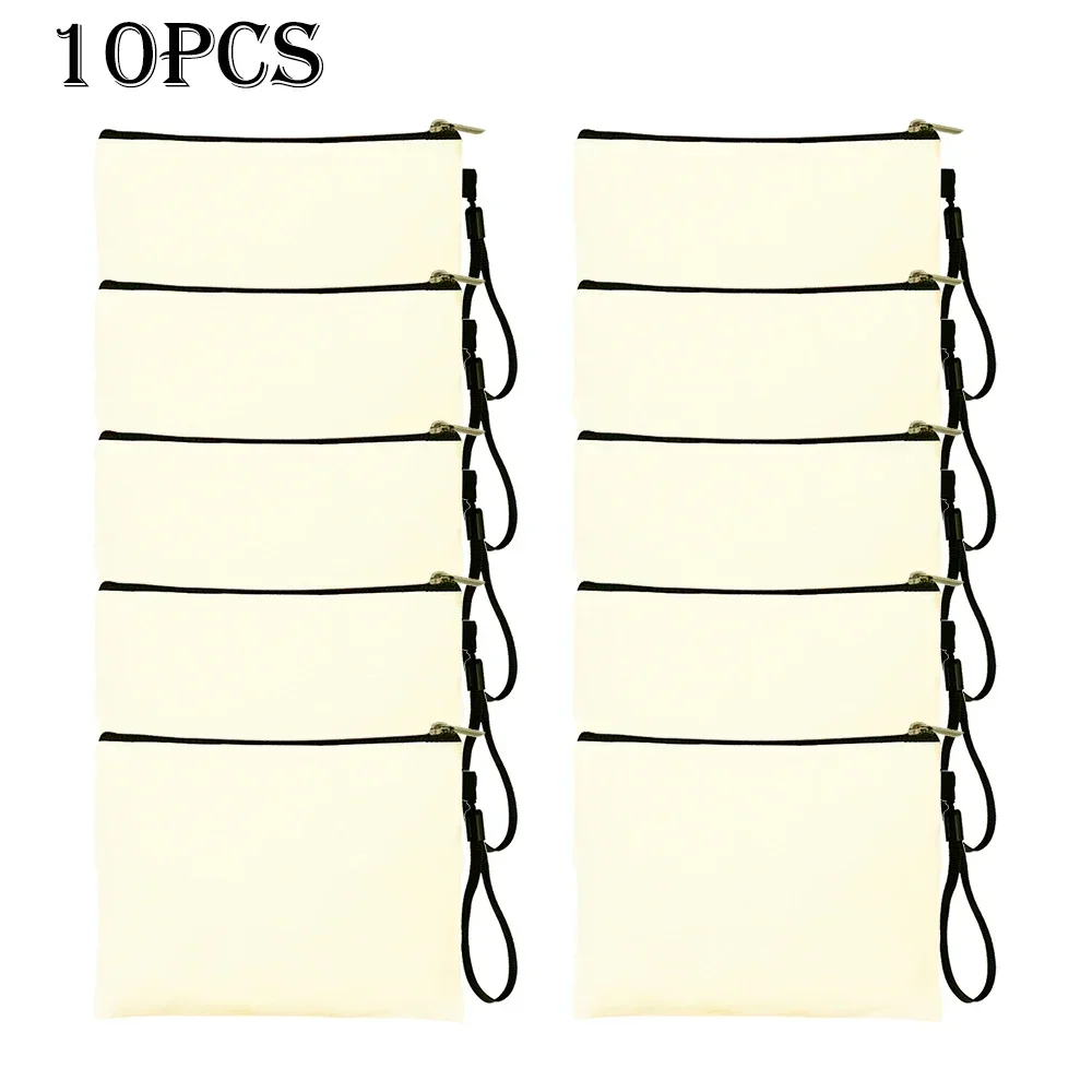 

10PCS Make Up Bag Can DIY Blank Non Customized Teacher/Birthday Gift Toilet Kit Cosmetic Bag Mini Makeup Pencil Pouch Non-custom