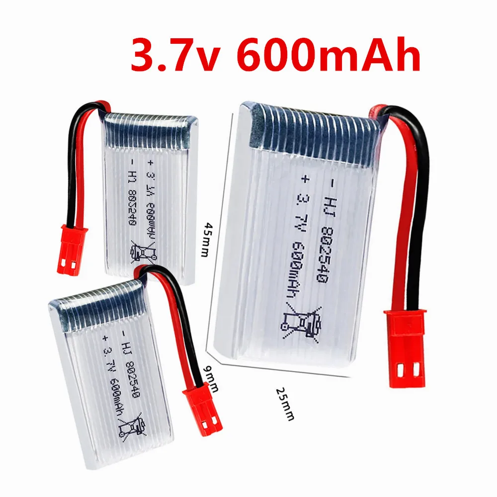 802540 3.7v 600mAh Lipo Battery For 1315S HJ819 HJ818 509W DFDF161 X400 X500 X800 RC Quadcopter Drone Spare Part