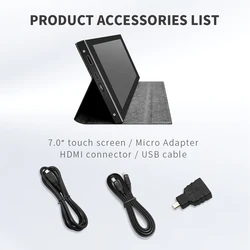 7-inch LCD touch screen panel IPS 1024x600 full HD HDMI gaming monitor PC monitor Raspberry Pi mini HDMI/TYPE-C interface
