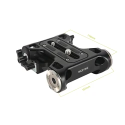 Niceyrig Base Plate Kit (Arri Style Clamp) with Arri Rosette Mount & Dual Rod Clamp(15mm)