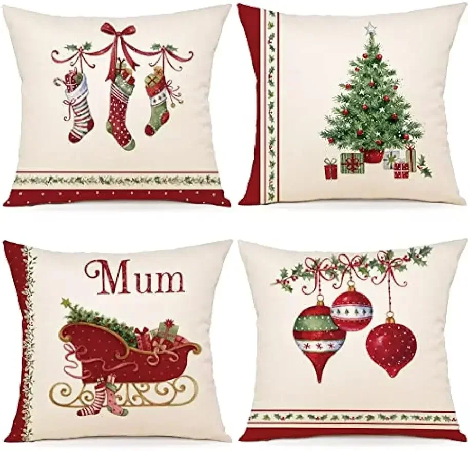 

Christmas Decoration Living Room Sofa Decoration Cushion Covers Home Decoration Pillow Cases cojines 60x60 funda