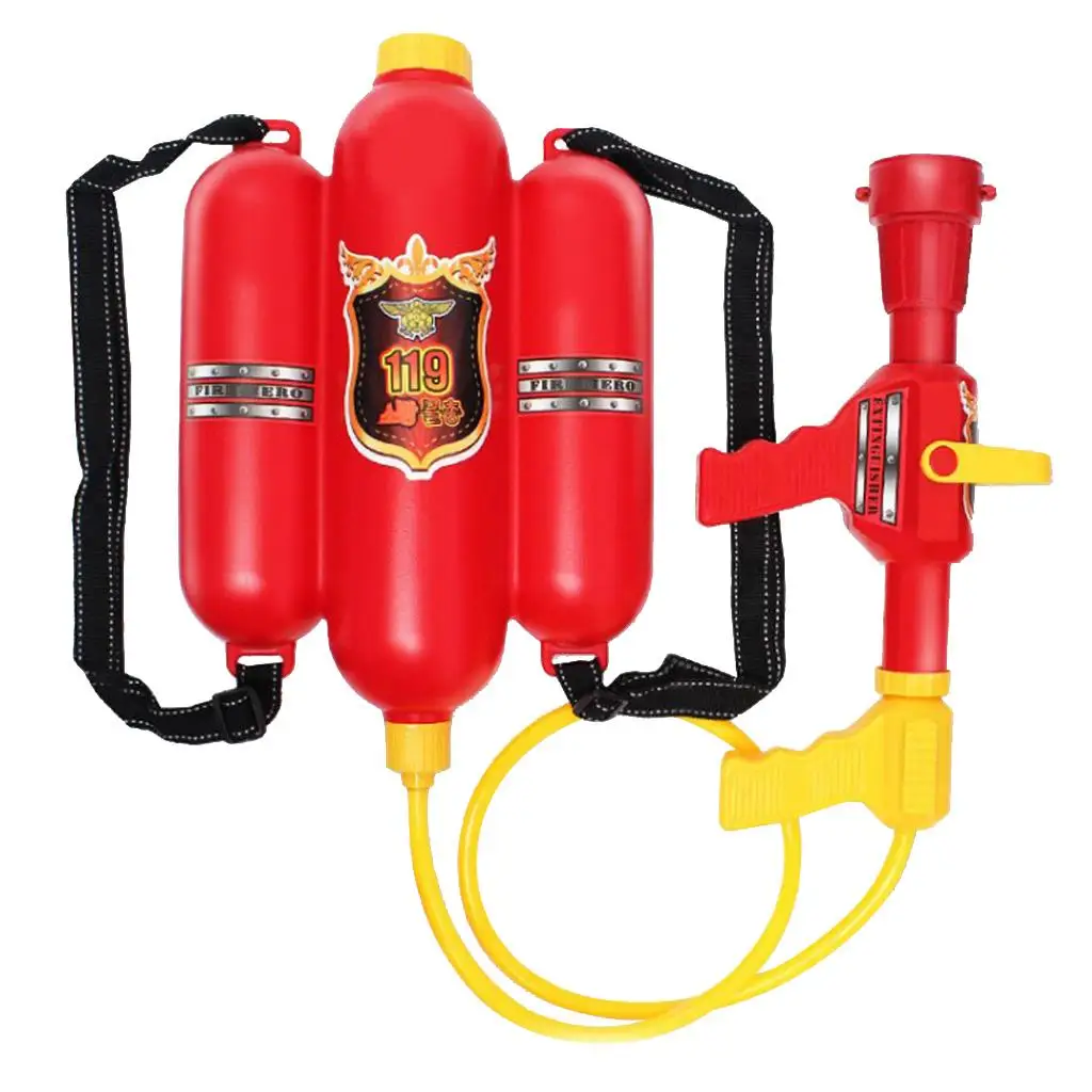 Fireman Toys Backpack Water Extinguisher with Nozzle and Tank Set Children