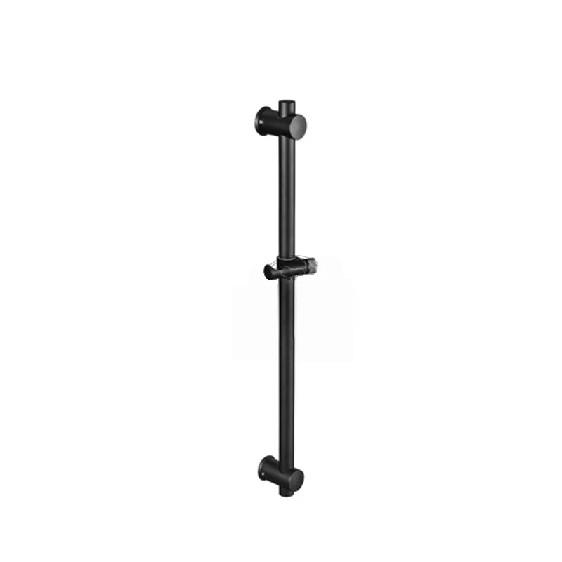 Wall Mounted Black Plating Round Square Shower Slide Bars,Adjustable Shower Rail Stainless Steel Shower Holder Shower Rod Set