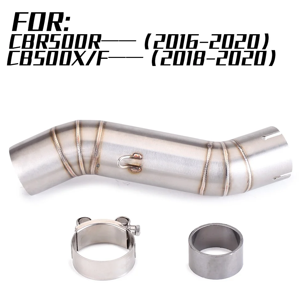 

51mm/2.01 Motorcycle Exhaust Mid Link Pipe For Honda CBR500R CB500X CBR500F
