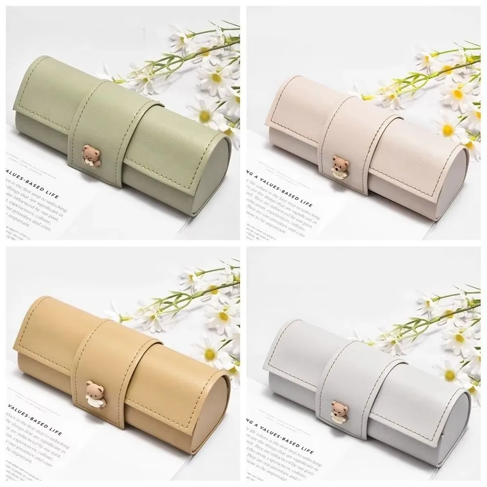 

Fashion PU Leather Glasses Case Anti-Pressure Lightweight Sunglasses Storage Holder Eyeglasses Box Gift