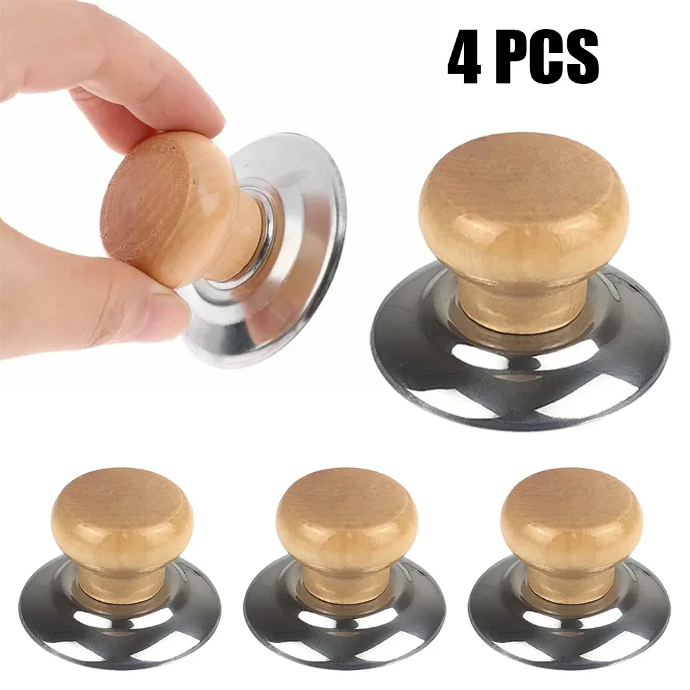 4Pcs Kitchen Cooking Pot Pan Lids Replacement Knob Lifting Handle Saucepan Lid Cookware Pot Lid Knobs Cover Holding Handles