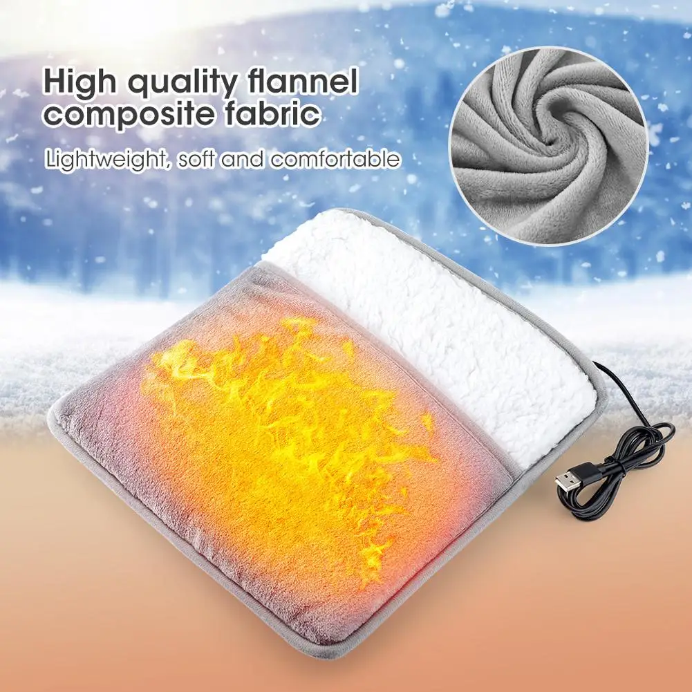 1pc Waist Heating Pad Relieves Fatigue USB Charging Soft Heating Washable Heating Plush Winter Pad Improve Electric Sleep F T6A3