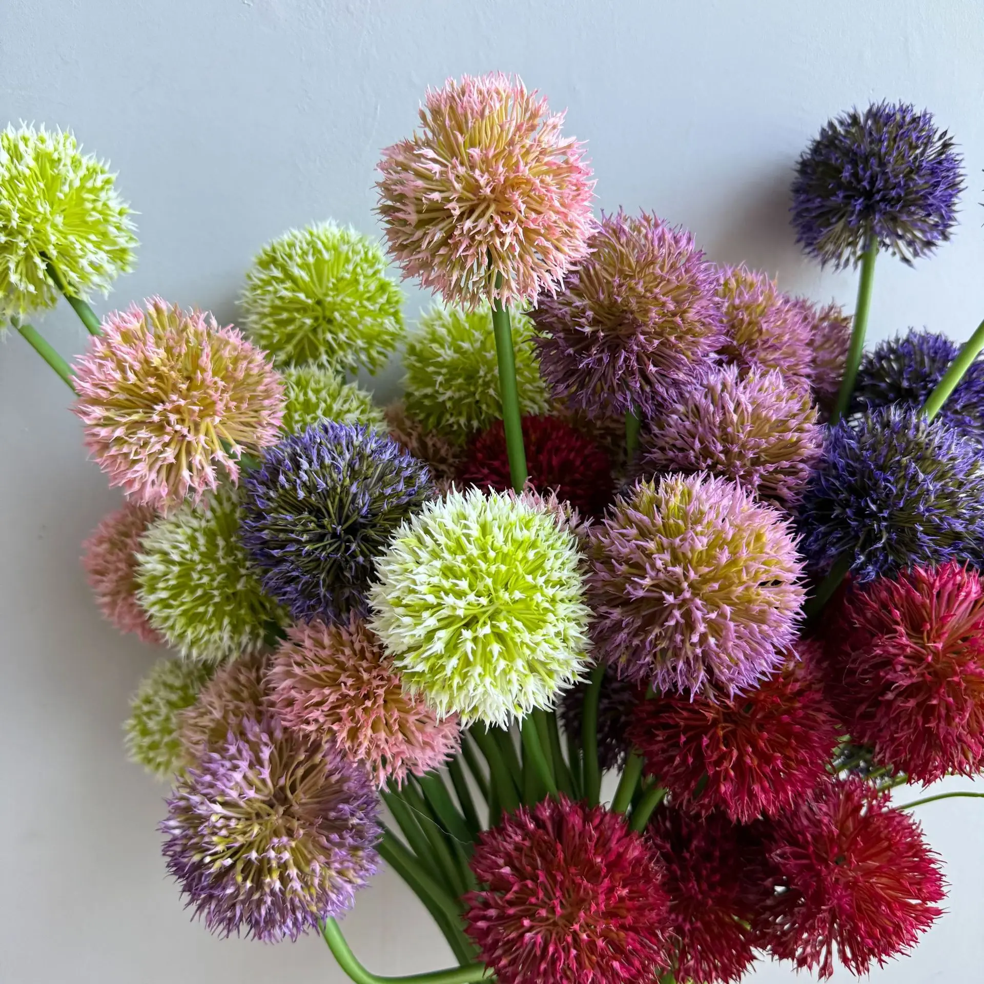 10 Stück Künstliche Plastikblumen Zwiebelkugeln Heimdekoration Zwiebelblumen Brautstrauß Hochzeitsdekoration Party Fotografie-Requisiten – Detail 9