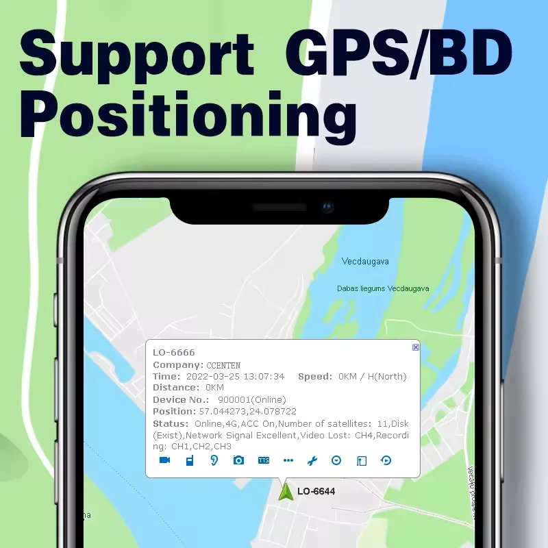 Hot Selling 1080P H 265 4-Channel Mobile DVR Digital Video Recorder 3G 4G Wifi ADAS Loop Recording Remote Control for Vehicles