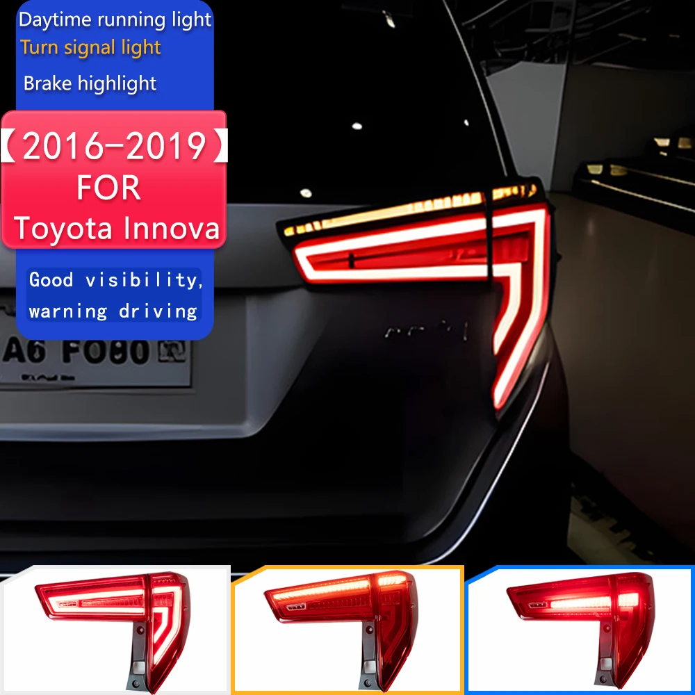 

Car Styling for Toyota Innova Tail Light 2016-2019 Innova Tail Lamp LED DRL Dynamic Signal Brake Reverse auto Accessories