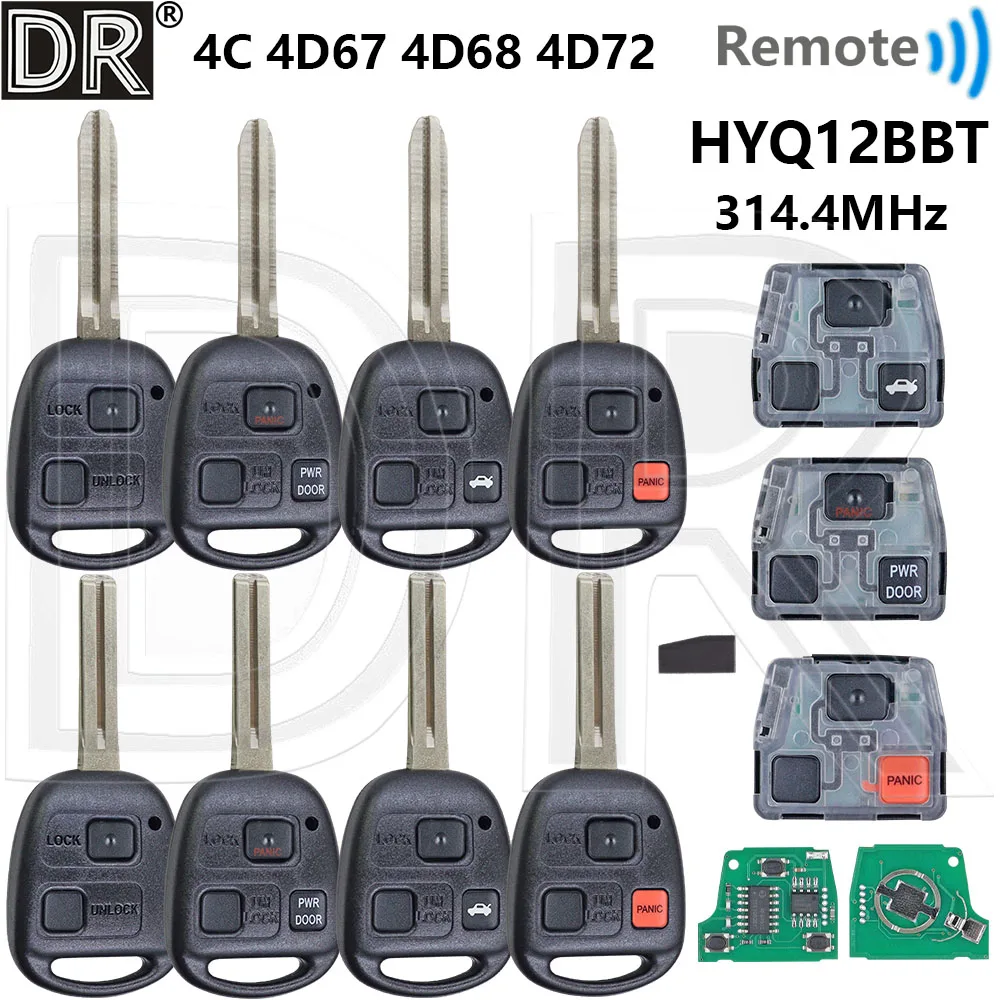 

Great HYQ12BBT 314.4MHz 4C/4D67/4D68/4D72 G Chip Car Remote Key For Lexus ES330 SC430 RX330 RX350 RX400H LS430 Toyota 2004-2010