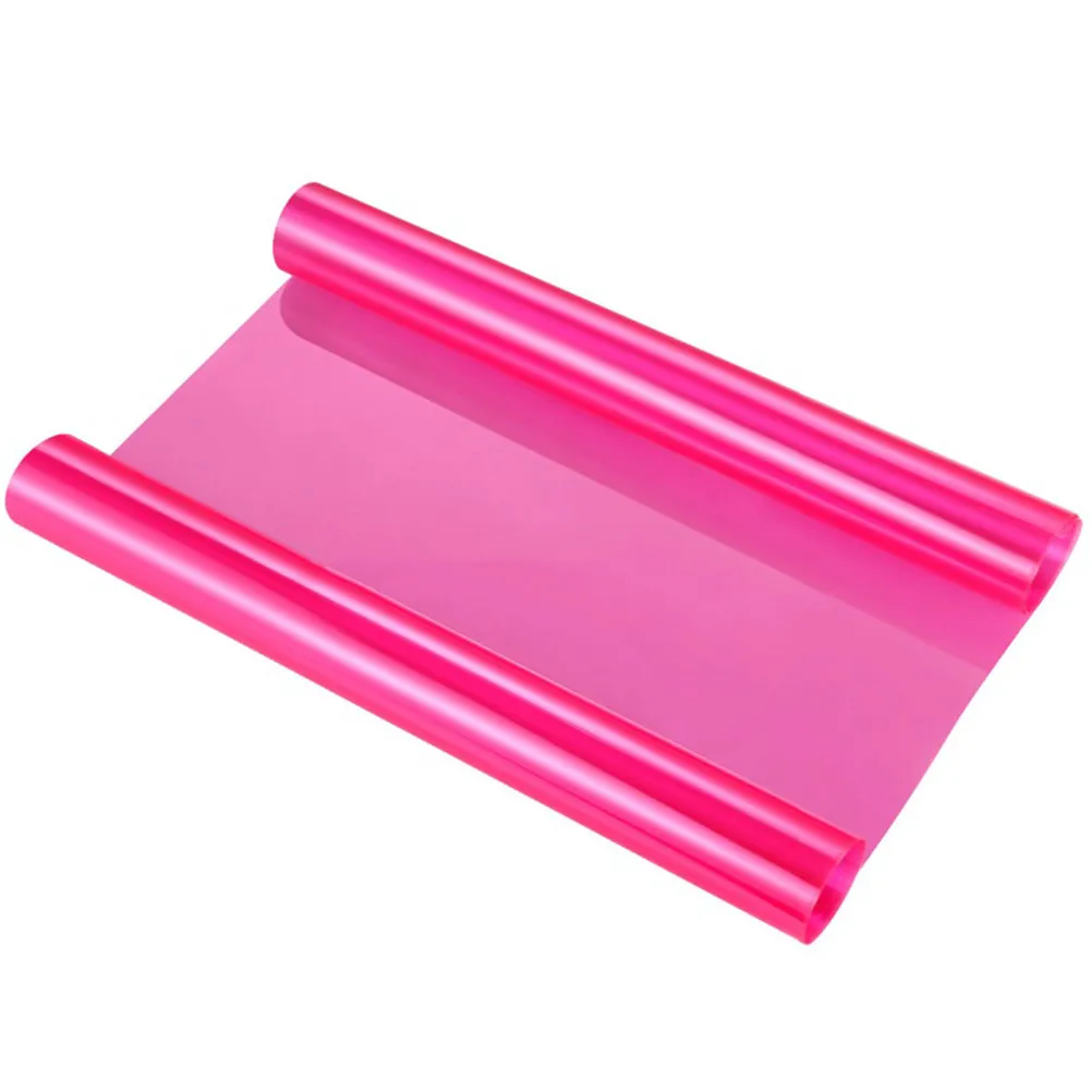 

Pink Auto Headlight Film Sheet Water Resistant Heat Resistant Self Adhesive Vinyl for Car Truck Fog Light Taillight Cool