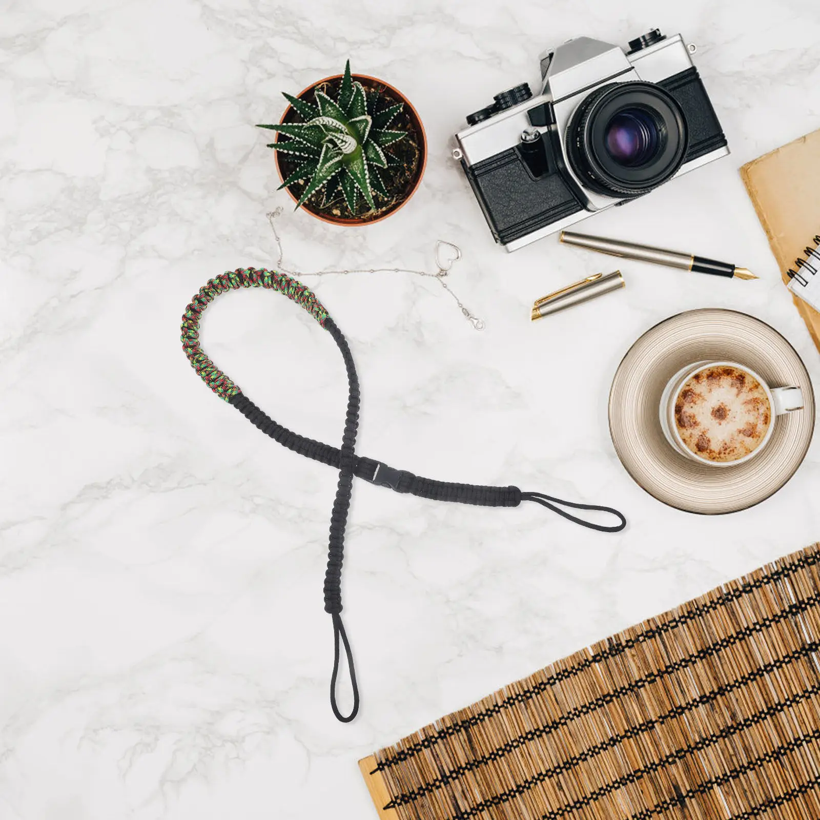 Elastic Camera Neck Strap – Adjustable Soft Wide Polyester Sling Belt for DSLR and Mirrorless Cameras