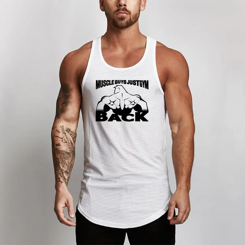 Summer Men Mesh Lightweight Breathable Running Fitnes Vest Gym Workout Pumping Iron Bodybuilding Cool Mesh Top Single Breathable