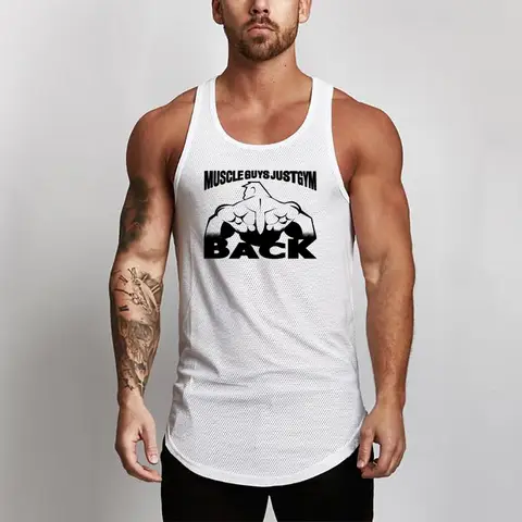 Summer Men Mesh Lightweight Breathable Running Fitnes Vest Gym Workout Pumping Iron Bodybuilding Cool Mesh Top Single Breathable