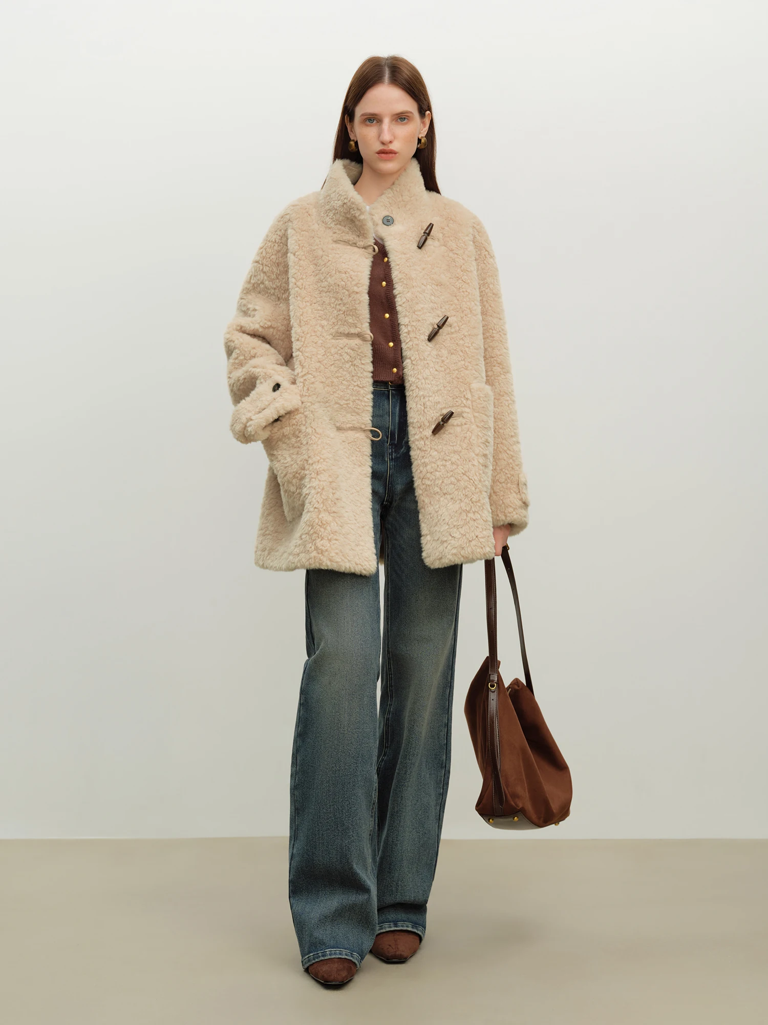 Plush Faux Fur Cropped Teddy Jacket for Women - ZIQIAO 2025