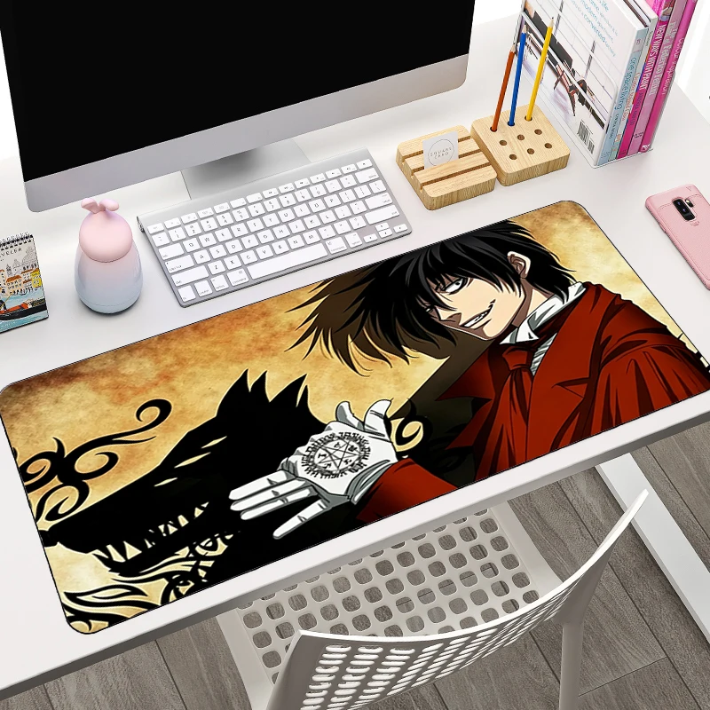 Rubber Mouse Pad Large Game Desk Mat Hellsing Alucard Keyboard Pad E-sports Gaming Accessories alfombrilla Computer Mousepads