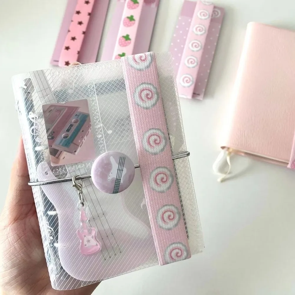 INS Style Adjustable Notebook Straps Loose-leaf Notebook Cute Star Elastic Strap DIY Decoration Binder Strap Storage Accessory