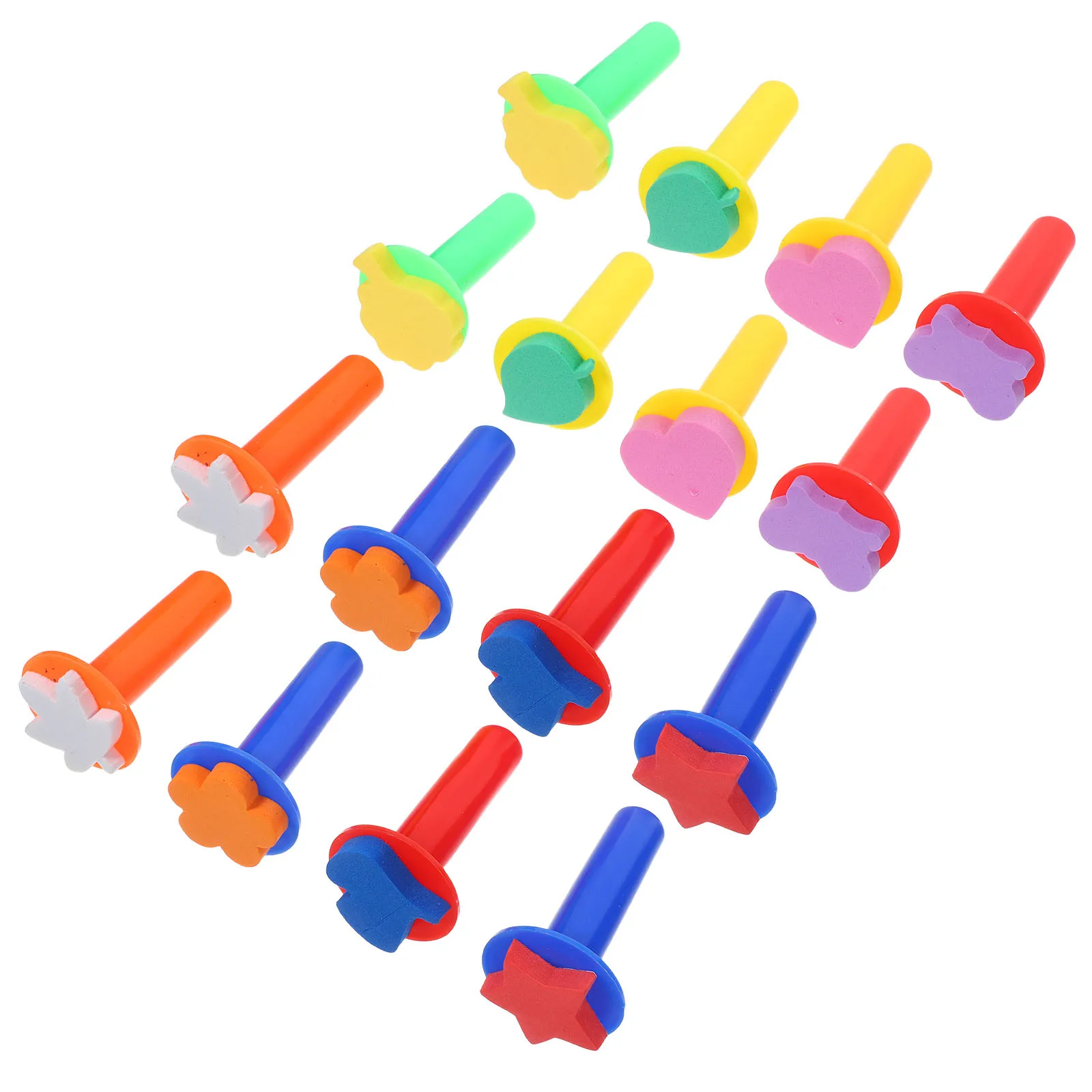 32 قطعة مجموعة طلاء الأطفال إيفا الإسفنج طوابع أنماط متنوعة لينة دائم سهلة الإمساك مثالية للعب الإبداعي والمحرك الدقيق