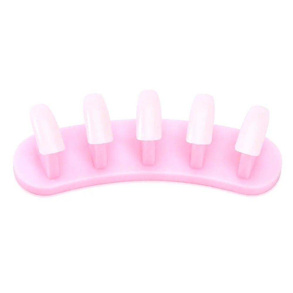 3pcs Removable Removable Practice Nail Stand Clear Acrylic Plastic Nail Practice Base Stand False Nail Tips Display Holder