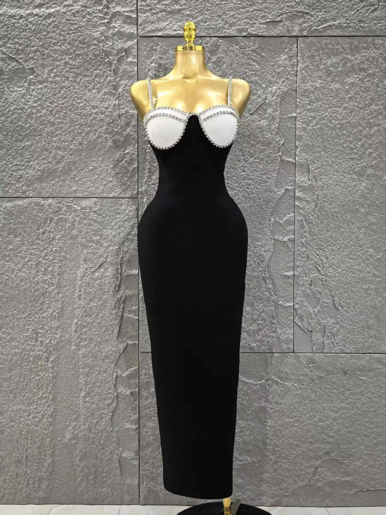 

Красное, черное цветное женское сексуальное облегающее платье с квадратным воротником на бретельках, длинное бандажное платье, наряд для дня рождения, отдыха, ночного клуба