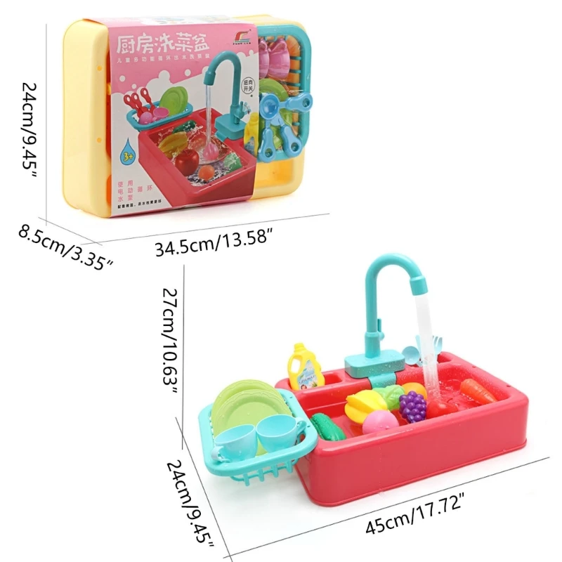 Sink Toy Dishwasher Playing Toy With Running Water Dish Wash Toy Kitchen Toy