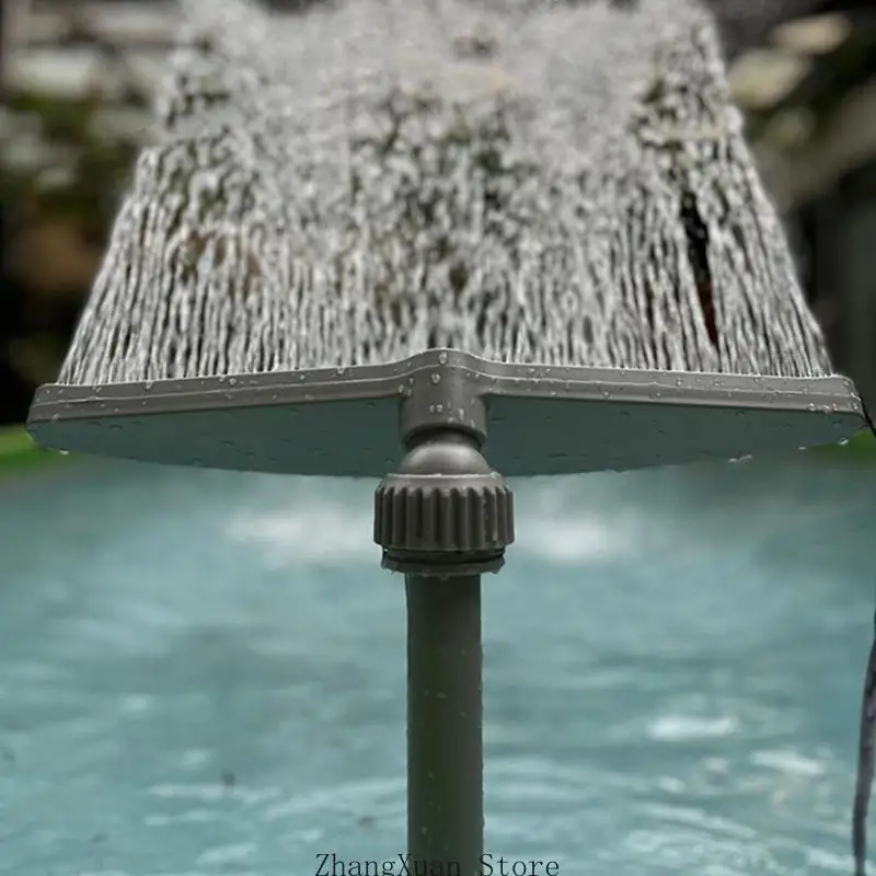 Waterfall Fountain Easy to Install Moon Head Solar Water Feature With LED Lights For Night Charm 3XUF