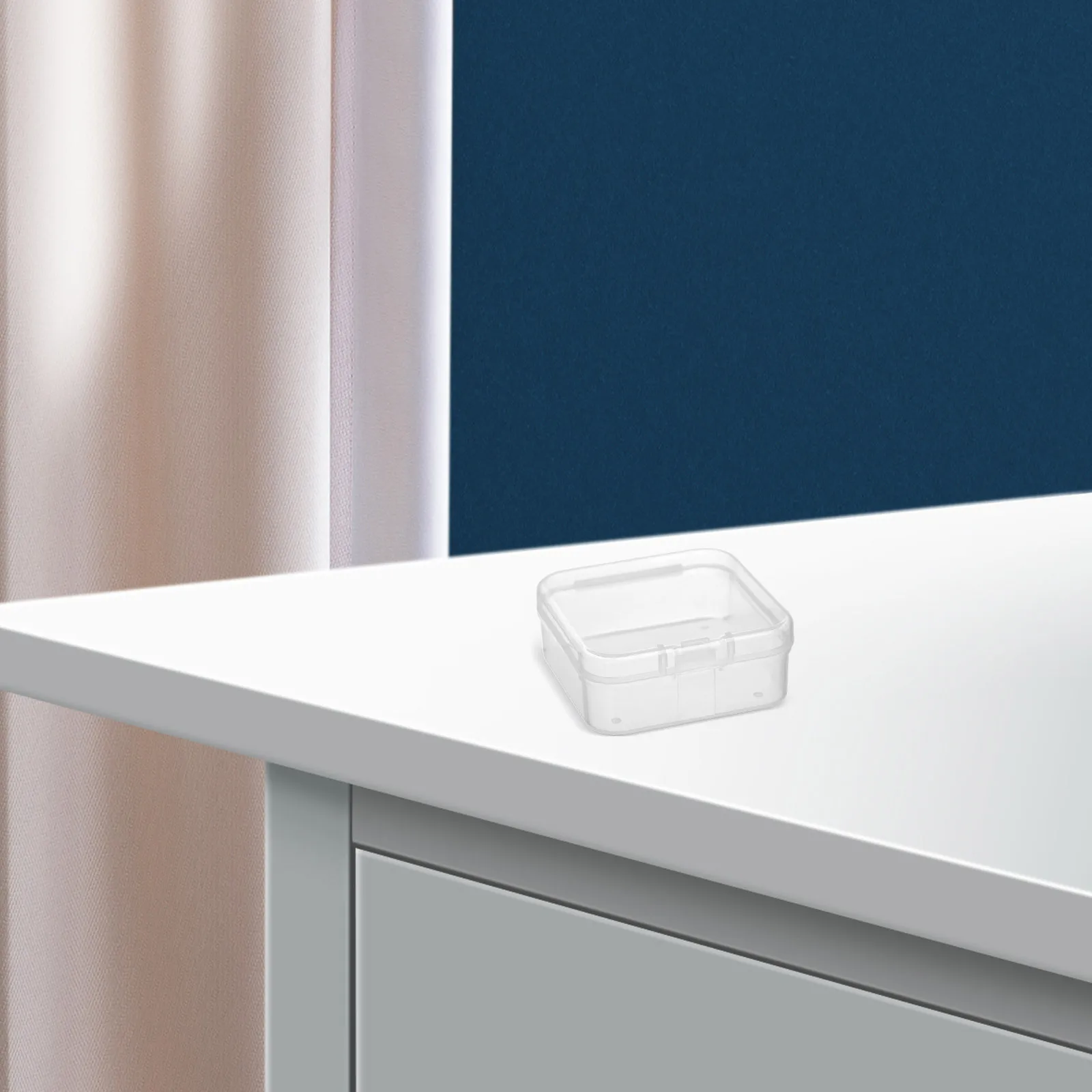 20pcs Small Plastic Storage Box Clear Durable Organizers For Craft Beads Coins Jewelry Pills Snacks Desktop Container Case