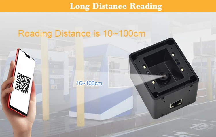 Goede kwaliteit desktoptafel Vast gemonteerde 2D QR-codescanner Ingebouwde CMOS-barcodescanners