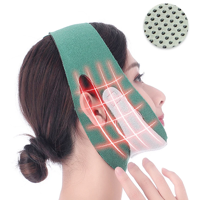 V-vormig afslankmasker met face-lift Aanscherping Corrigerende bandage Shaper Dubbele kin gezichtslift met massage afslankapparaat