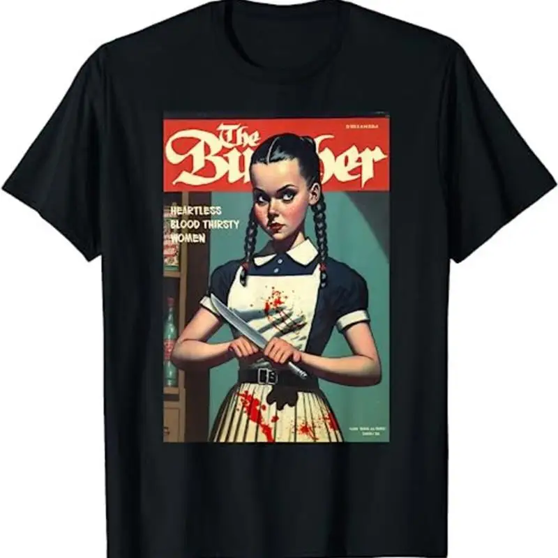 

Sinister Girl Holding Knife 1960S Horror Comic Book Cover T Shirt Sweat