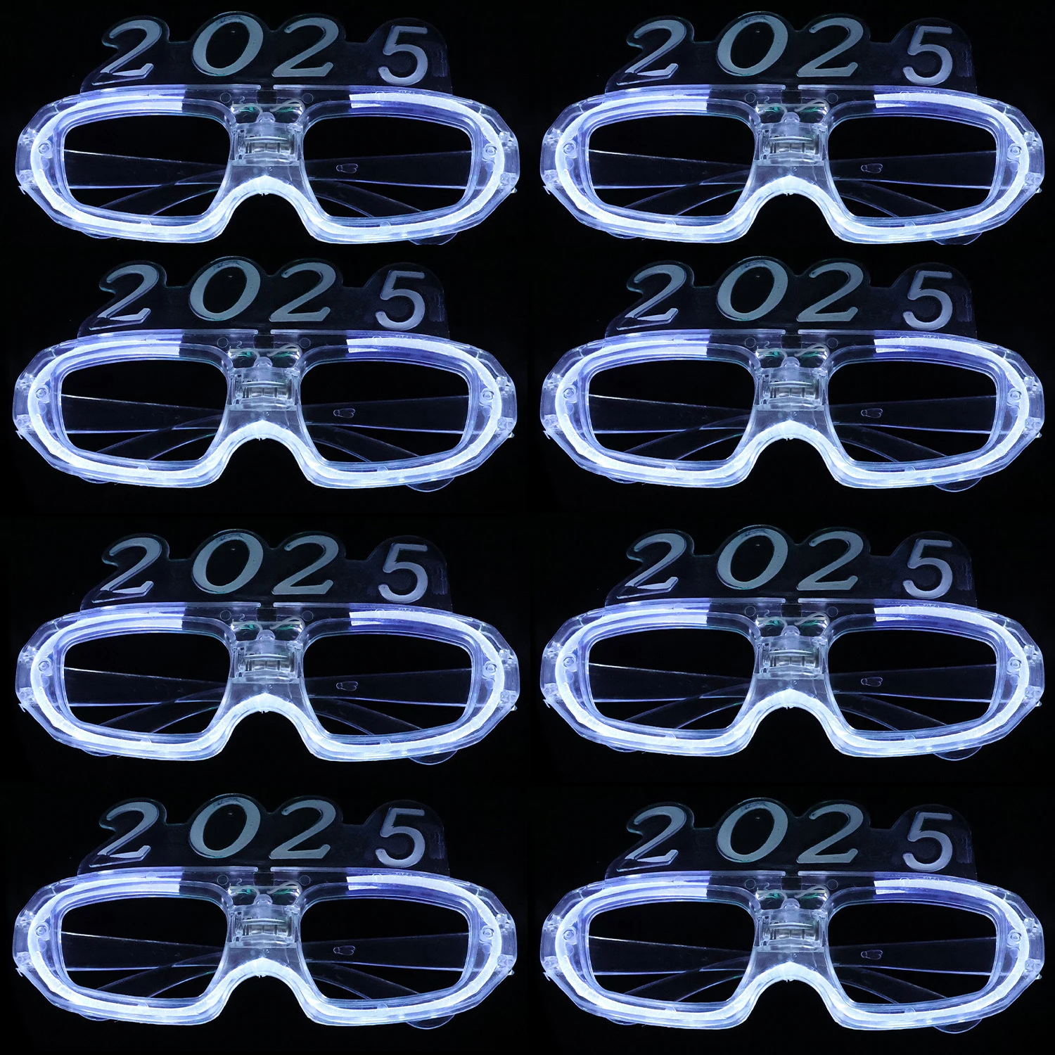 

10/50/100Pcs LED Glasses Light Up Glow Sunglasses 2025 Glow In The Dark Neon Party Favor for Kids Adults Wedding Party Supplies