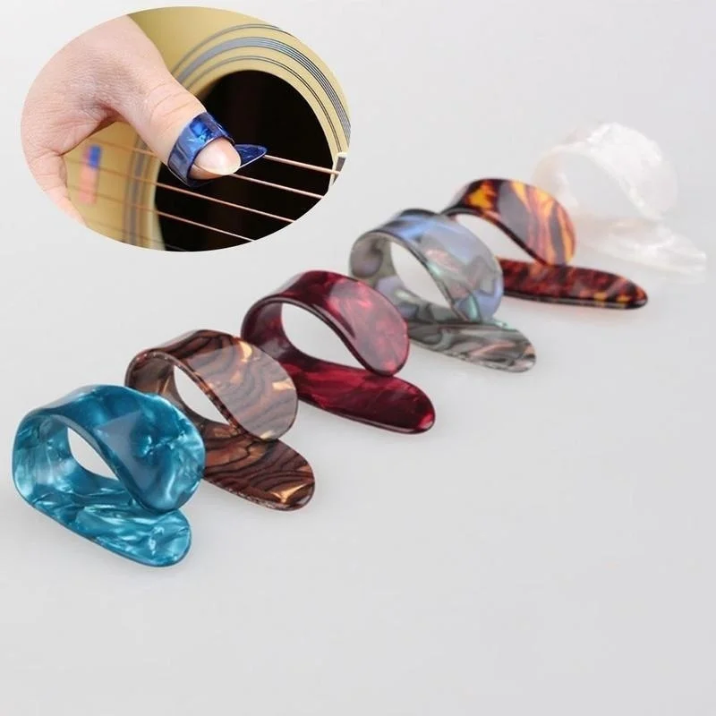 4Pc/Set Guitar Part Finger Picks Guitar Picks Pickup Guitar Bass Fingerstyle Thumb Plectrums Pick Plectrum Guitar Strap Accessor